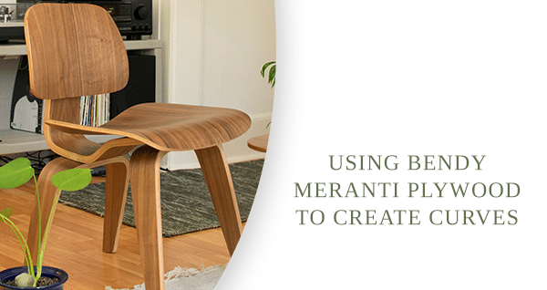 A chair is made from Meranti bendy plywood